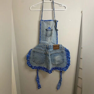 Wrangler - hand made repurposed Jean apron - farmhouse style